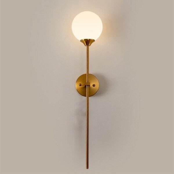 Nordic White Globe Wall Light - Image 2